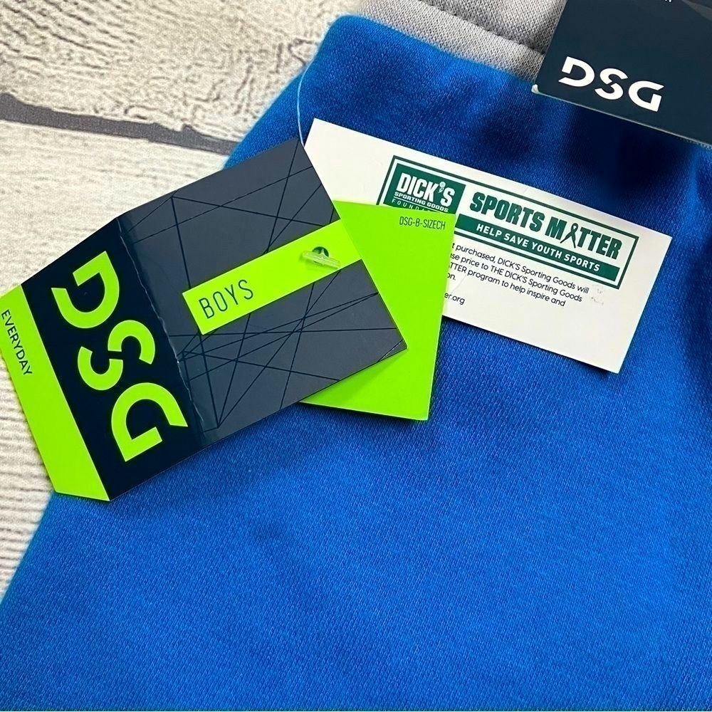 DSG Everyday Shorts Boy’s SZ 4-5 Cobalt Blue Drawstring Fleece Pockets Lined NEW - Picture 3 of 9